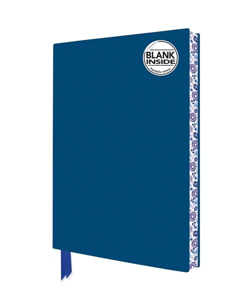 Mid Blue Blank Artisan Notebook (Flame Tree Journals) (Notebook / Blank book)